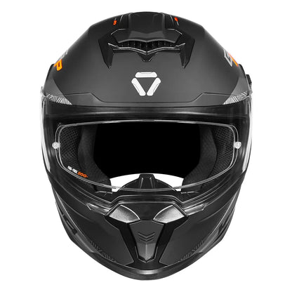 KORDA SONIC GP RAPIDE MATT ORANGE FULL FACE HELMET- ECE AND ISI CERTIFIED