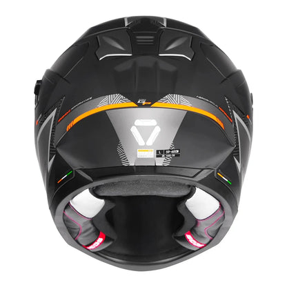 KORDA SONIC GP RAPIDE MATT ORANGE FULL FACE HELMET- ECE AND ISI CERTIFIED