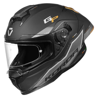 KORDA SONIC GP RAPIDE MATT GOLD FULL FACE HELMET- ECE AND ISI CERTIFIED