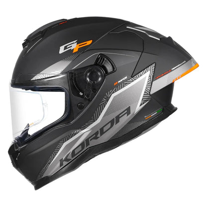 KORDA SONIC GP RAPIDE MATT ORANGE FULL FACE HELMET- ECE AND ISI CERTIFIED