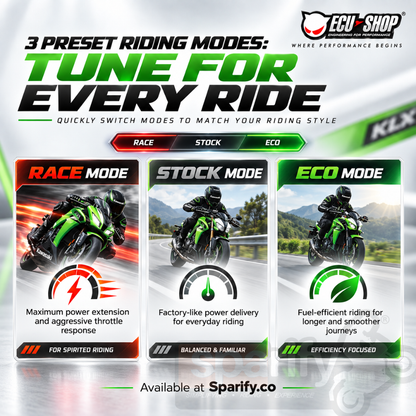 Kawasaki KLX230 Performance ECU Tuning Chip by ECU-SHOP | Full Stand Next | CKD & Indian P| Plug & Play