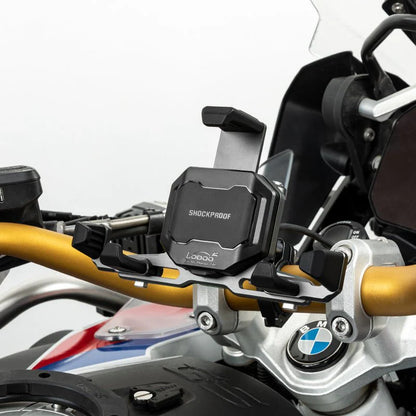LOBOO PH06 Anti-Vibration Phone Mount - Magnetic Damping + 15W Wireless Charging ( Optional ) - Aluminum Motorcycle Holder (Fits 4.7"-7.2" Phones)