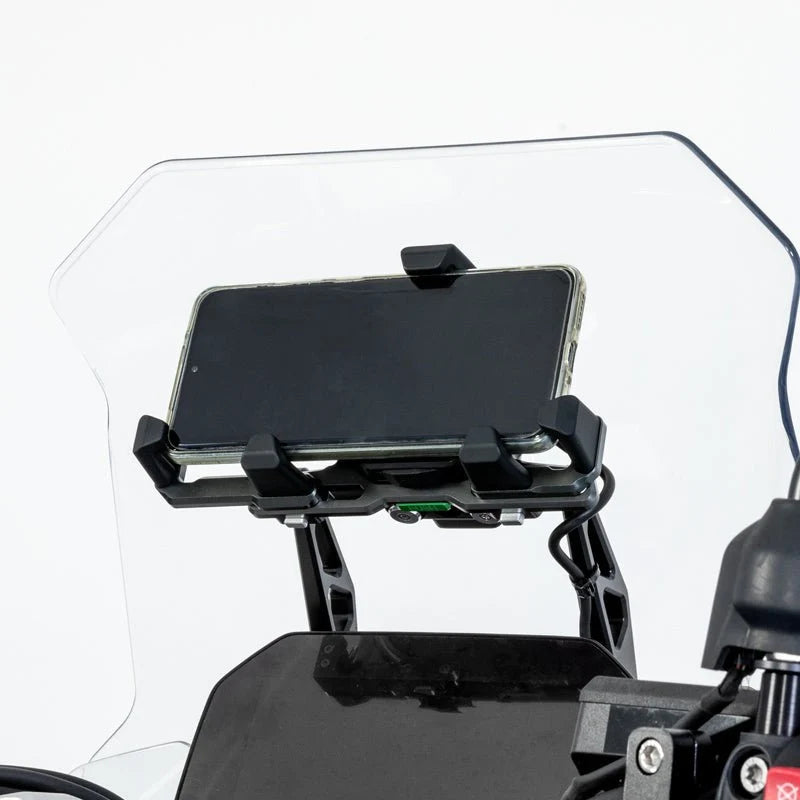 LOBOO PH06 Anti-Vibration Phone Mount - Magnetic Damping + 15W Wireless Charging ( Optional ) - Aluminum Motorcycle Holder (Fits 4.7"-7.2" Phones)
