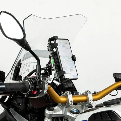 LOBOO PH06 Anti-Vibration Phone Mount - Magnetic Damping + 15W Wireless Charging ( Optional ) - Aluminum Motorcycle Holder (Fits 4.7"-7.2" Phones)