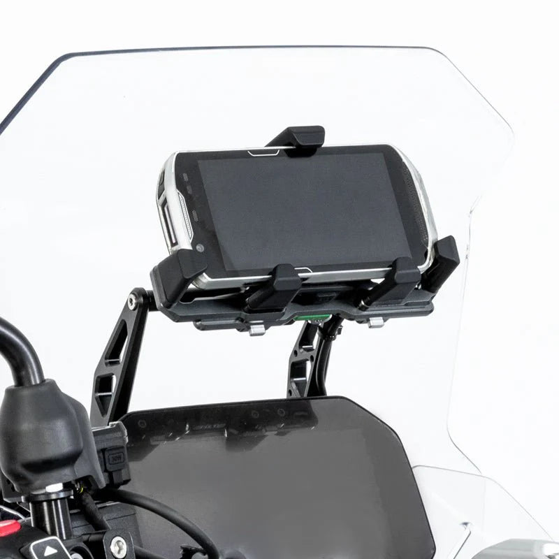 LOBOO PH06 Anti-Vibration Phone Mount - Magnetic Damping + 15W Wireless Charging ( Optional ) - Aluminum Motorcycle Holder (Fits 4.7"-7.2" Phones)