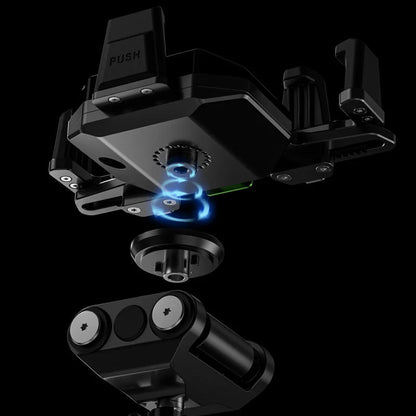 LOBOO PH06 Anti-Vibration Phone Mount - Magnetic Damping + 15W Wireless Charging ( Optional ) - Aluminum Motorcycle Holder (Fits 4.7"-7.2" Phones)