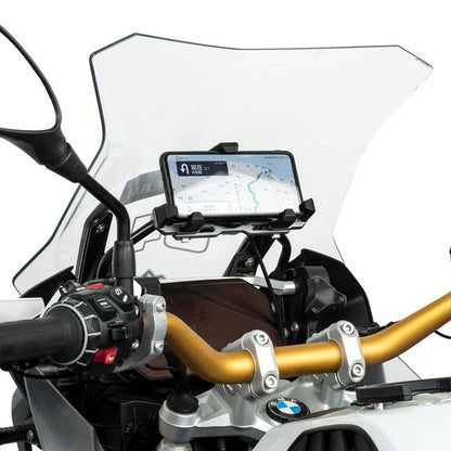 LOBOO PH06 Anti-Vibration Phone Mount - Magnetic Damping + 15W Wireless Charging ( Optional ) - Aluminum Motorcycle Holder (Fits 4.7"-7.2" Phones)