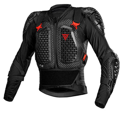 Motowolf Waterproof Mesh Body Protector | CE Level 2 Certified | Four Season | PG1 | Motorcycle Jackets | Anti Fall | Off-road Riding Body Armor - BLACK / RED