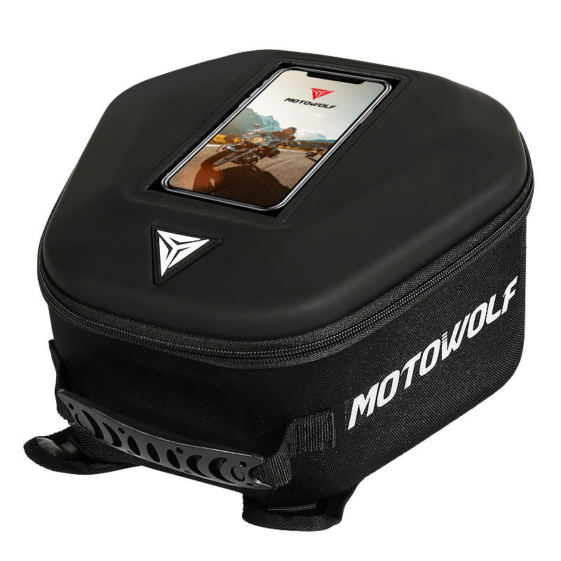 MOTOWOLF Motorcycle Fuel tank Bag MDL0702 | Waterproof | Antislip | For All Motorcycles  - BLACK