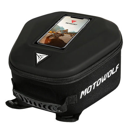 MOTOWOLF Motorcycle Fuel tank Bag MDL0702 | Waterproof | Antislip | For All Motorcycles  - BLACK