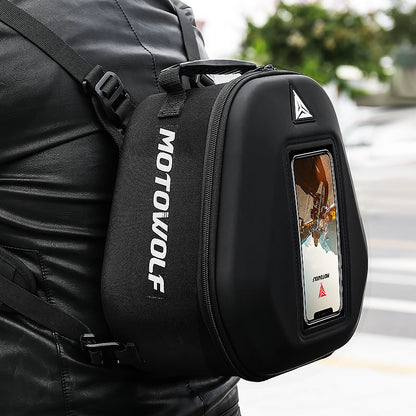 MOTOWOLF Motorcycle Fuel tank Bag MDL0702 | Waterproof | Antislip | For All Motorcycles  - BLACK