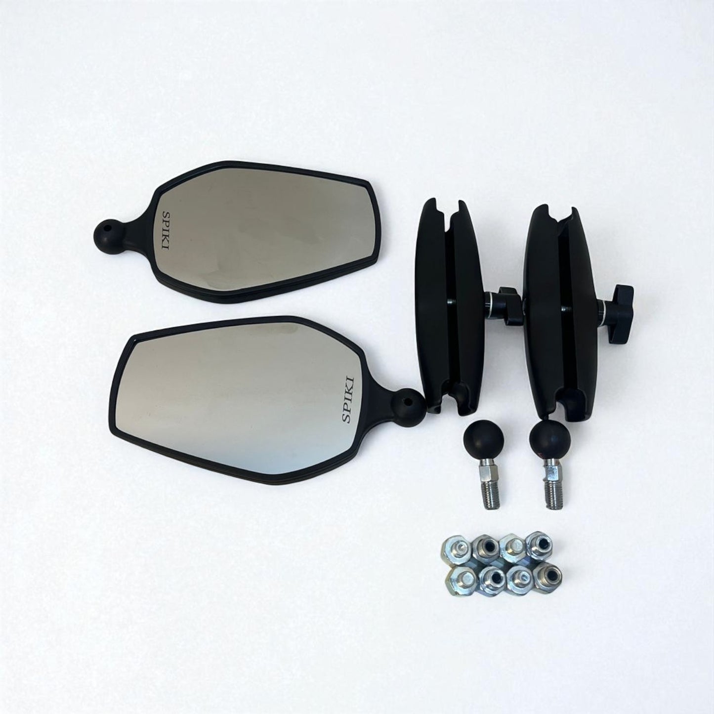 SPIKI ( NOMAD SERIES ) Adventure 3.0 Motorcycle Mirrors | 360° Rotatable Universal Side Mirrors for Road & Off-Road Riding