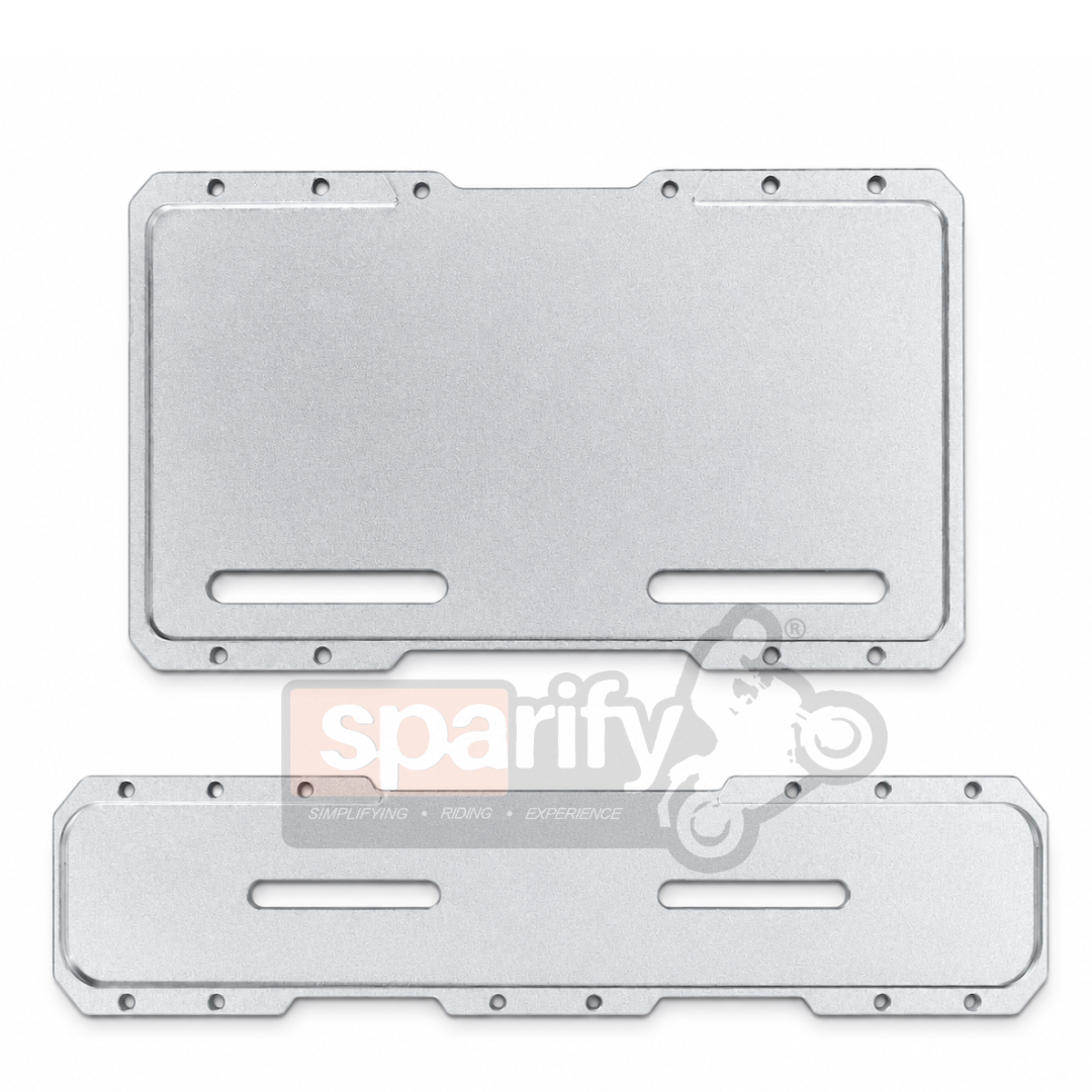 MK RACING CNC Aluminum Alloy Motorcycle License Plate Frame ( Number plate holder ) Set | Front & Rear Holder, Anodized Coating, Universal Fit, Corrosion Resistant, Lightweight Design
