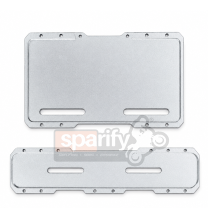 MK RACING CNC Aluminum Alloy Motorcycle License Plate Frame ( Number plate holder ) Set | Front & Rear Holder, Anodized Coating, Universal Fit, Corrosion Resistant, Lightweight Design