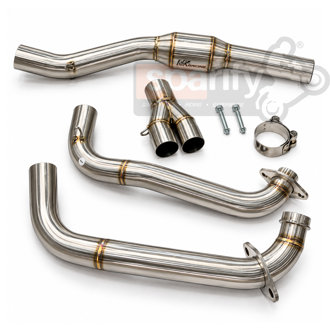 Aprilia RS 457 | MK RACING  Stainless Steel Lightweight Header Bend Pipes | Direct Fit Exhaust Headers