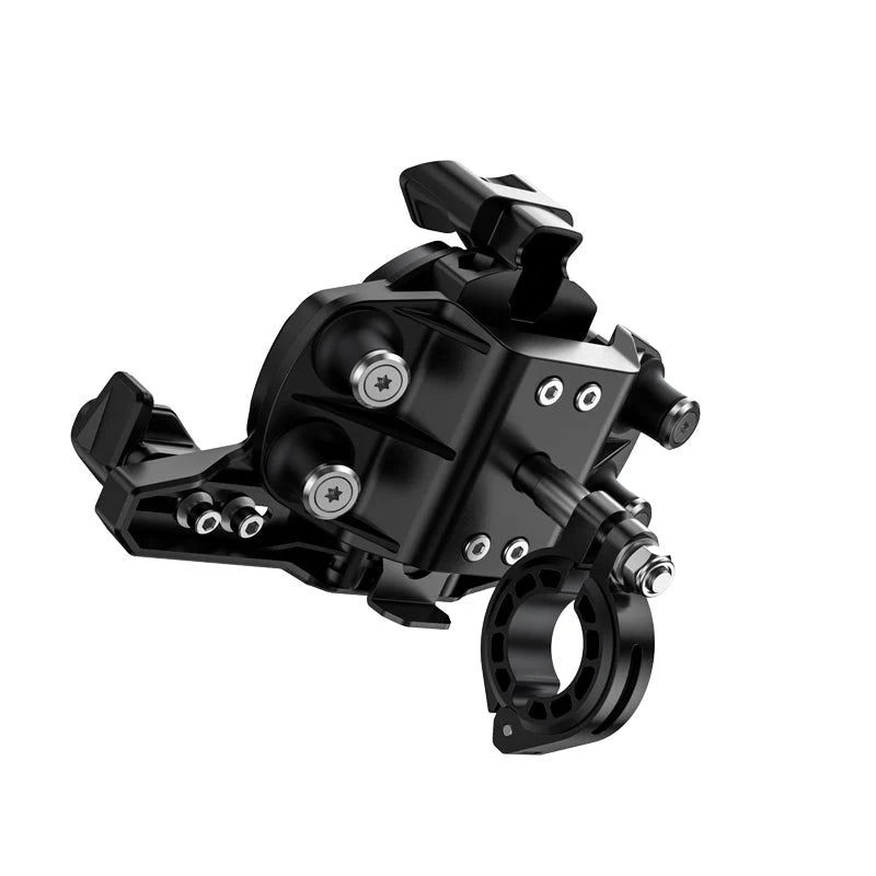 LOBOO PH02S Anti-Vibration Motorcycle Phone Mount - 15W Wireless & 24W Fast Wired Charging - Shock Absorbing Holder for iPhone/Samsung - Fits 22-28mm Handlebars & Mirros