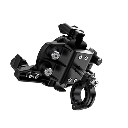 LOBOO PH02S Anti-Vibration Motorcycle Phone Mount - 15W Wireless & 24W Fast Wired Charging - Shock Absorbing Holder for iPhone/Samsung - Fits 22-28mm Handlebars & Mirros