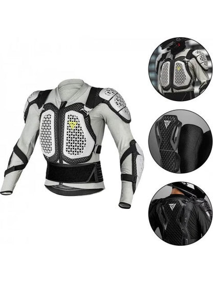 Motowolf Waterproof Mesh Body Protector | CE Level 2 Certified | Four Season | PG1 | Motorcycle Jackets | Anti Fall | Off-road Riding Body Armor - GREY