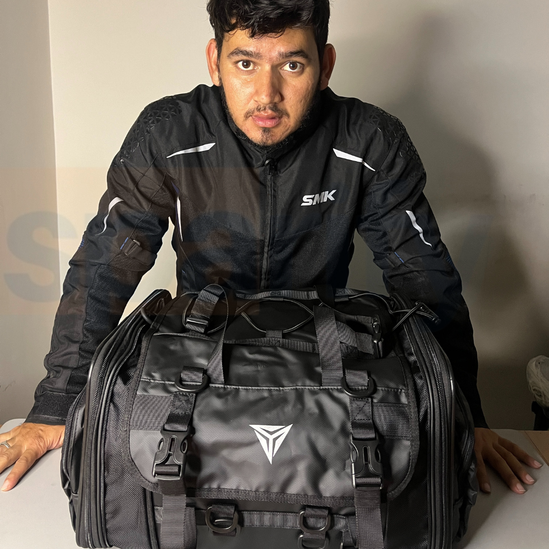 MOTOWOLF MDL0725 | Convertible | Expandable Motorcycle Rear Tail Seat Sling Bag 32L to 45L