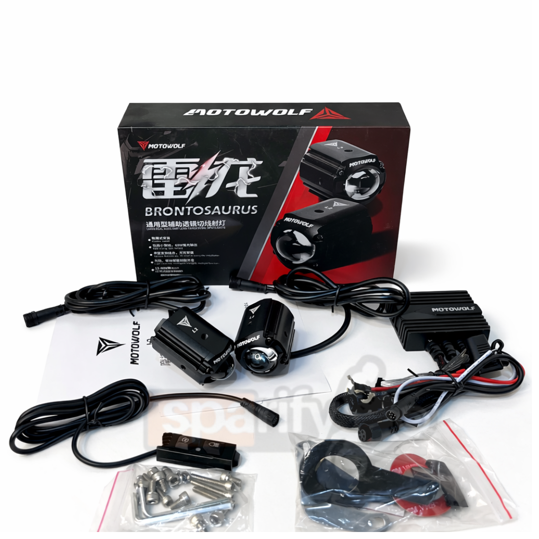 Motowolf L2 Brontosaurus Waterproof Fog Light ( pair ) | 1 Year Warranty - universal for all motorcycle