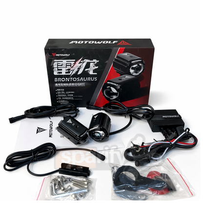 Motowolf L2 Brontosaurus Waterproof Fog Light ( pair ) | 1 Year Warranty - universal for all motorcycle