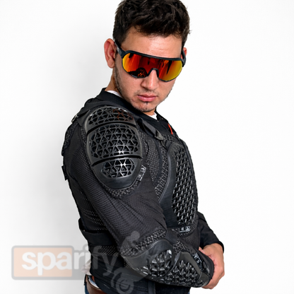 Motowolf Waterproof Mesh Body Protector | CE Level 2 Certified | Four Season | PG1 | Motorcycle Jackets | Anti Fall | Off-road Riding Body Armor - BLACK