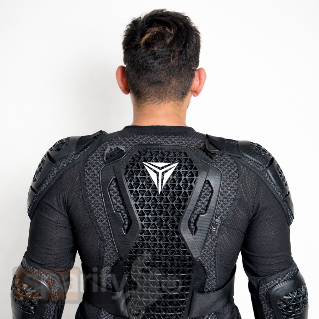 Motowolf Waterproof Mesh Body Protector | CE Level 2 Certified | Four Season | PG1 | Motorcycle Jackets | Anti Fall | Off-road Riding Body Armor - BLACK