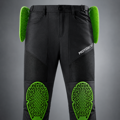 MOTOWOLF TM5 Motorcycle Riding Pants for Men | CE Level 1 Armoured Riding Pants with Knee & Hip Protectors | Breathable Mesh Touring Pants | Black