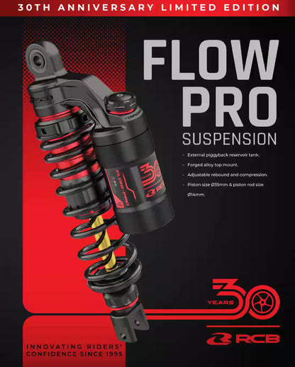 AEROX 155 RCB PERFORMANCE SHOCK ABSORBER FLOW PRO  - 30TH LIMITED EDITION 305MM 01A0343Z BK
