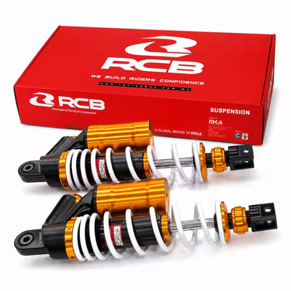 YAMAHA AEROX | RCB DB-2  SERIES | SUSPENSION REAR SHOCK ABSORBER |01A0133W ( White Gold Black ) ( RACING BOY CORPORATION )