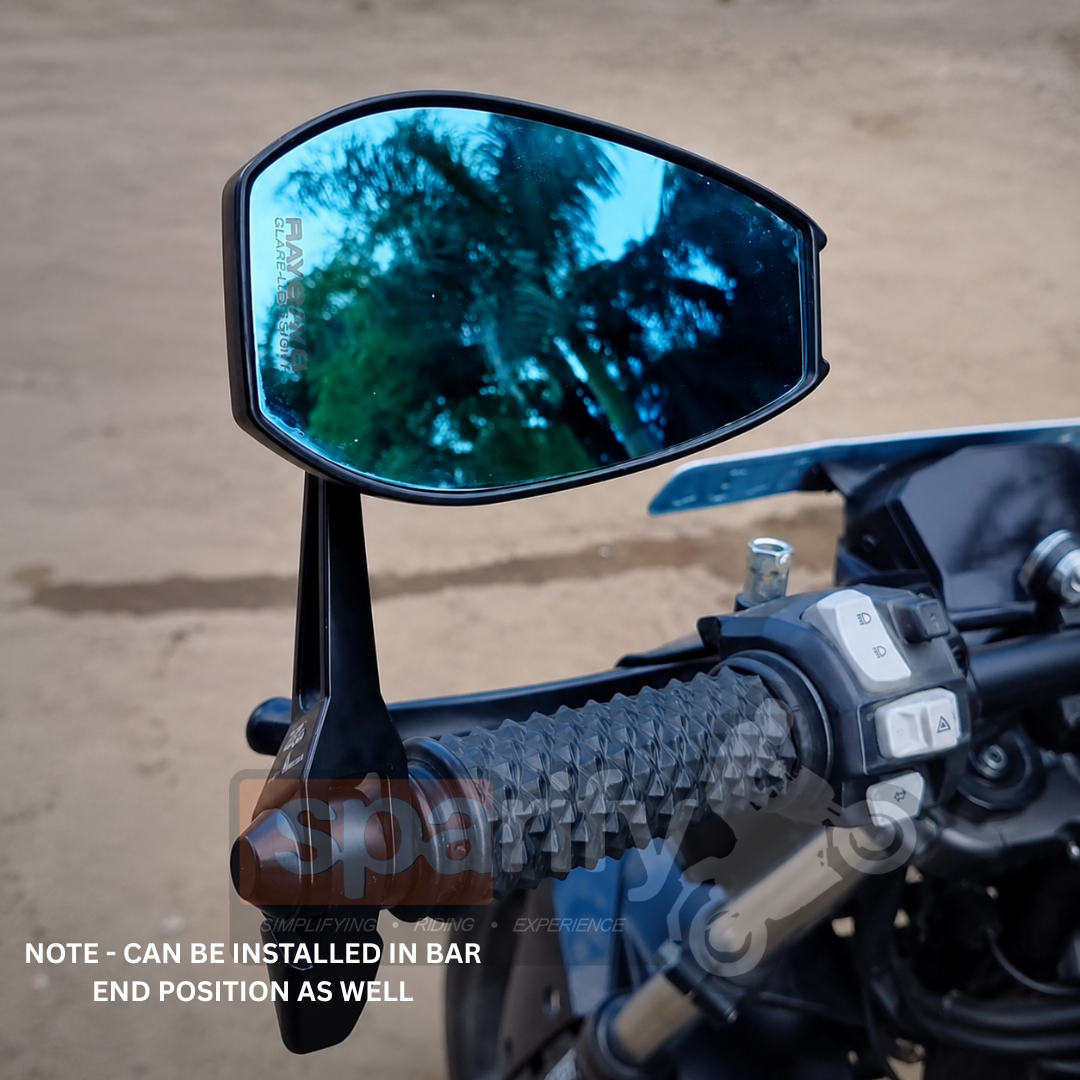 SPIKI Napoleon Ray Mirrors (Pair) | Anti-Glare Oval Mirrors with
