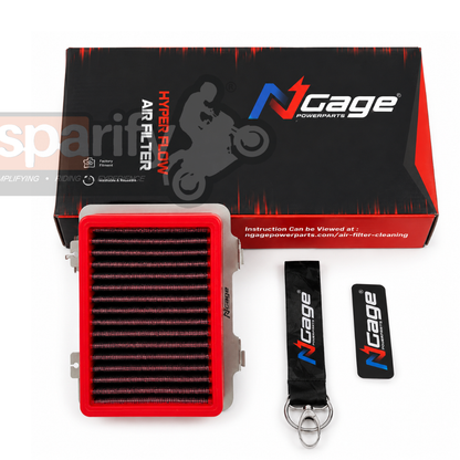 Hyper Flow Air Filter For Ktm Bs6 - Bs4 200 / 250 / 390 ( duke/rc/adventure ) models - NGAGE POWERPARTS