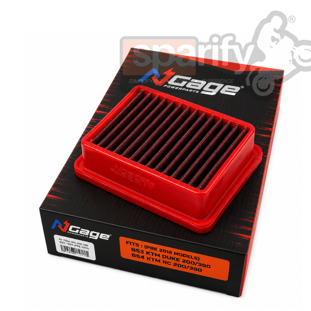 KTM 200 / 390 DUKE & RC (Pre 2016 Model) ( BS3 models ) Hyper Flow Air Filter - NGAGE POWERPARTS