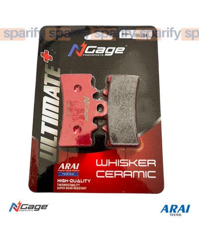 BAJAJ NS 200 /DOMINAR 250/ 400 (UG19 onwards ) |front whisker ceramic Ultimate + brake pads | NGAGE POWERPARTS