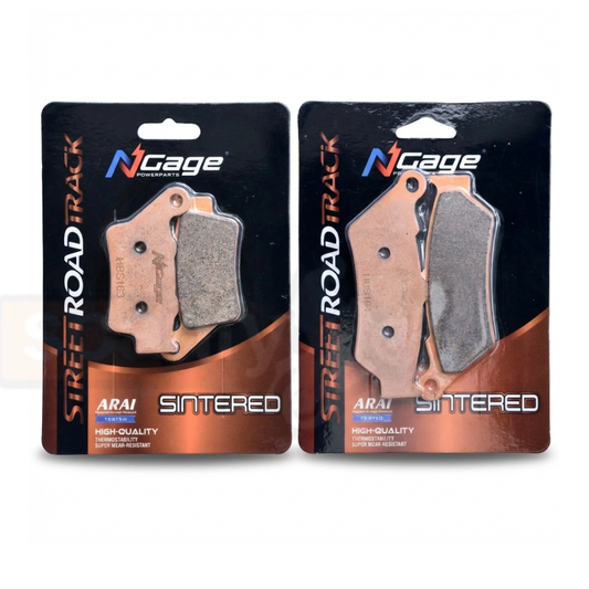 COMBO - HONDA CBR 250 (NON ABS)  | front and rear sintered brake pads | NGAGE POWERPARTS - ARAI Certified for Extreme Performance
