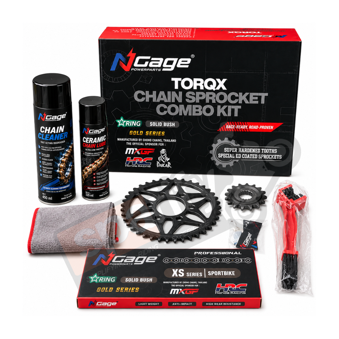 NGage TORQX Gold Series Star-Ring Chain Sprocket Combo Kit for Royal Enfield Himalayan 411 / 410- COMBO