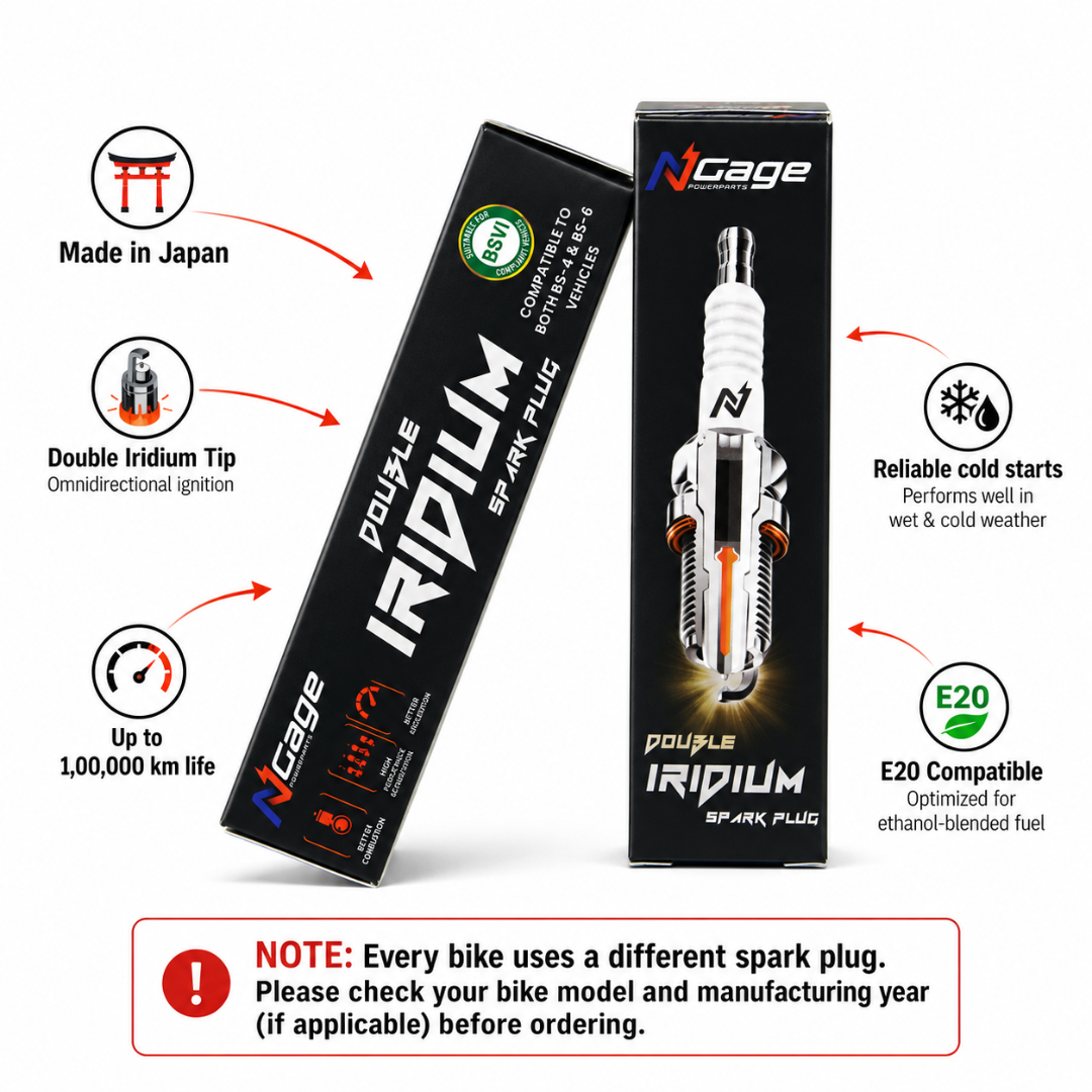 Bajaj Pulsar N250 | NGAGE double iridium spark plug | MADE IN JAPAN - SINGLE SPARK PLUG