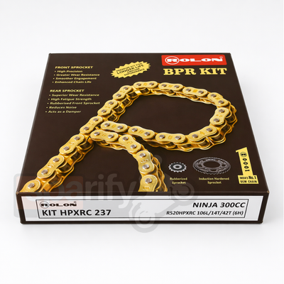 KAWASAKI NINJA 300 CC Chain and Sprocket kit  - KIT HPXRC 237