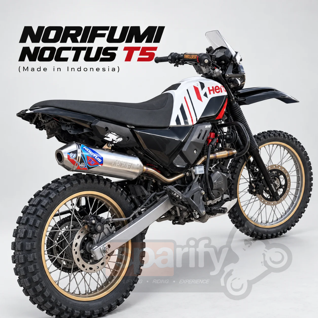 NORIFUMI NOCTUS T5 CRF 150 L WITH DB KILLER | COMPATIBLE FOR XPULSE 200 | FULL SYSTEM PERFORMANCE EXHAUST  WITH BEND PIPE