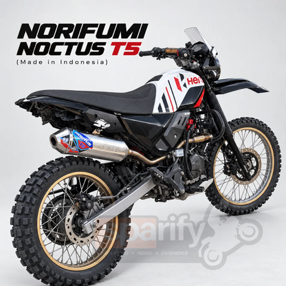 NORIFUMI NOCTUS T5 CRF 150 L WITH DB KILLER | COMPATIBLE FOR XPULSE 200 | FULL SYSTEM PERFORMANCE EXHAUST  WITH BEND PIPE