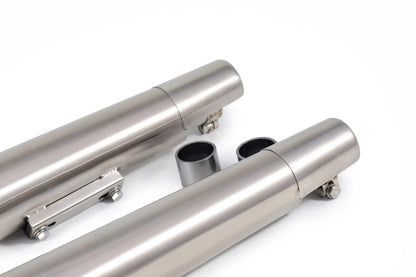 RE Interceptor 650 / Continental GT 650 – Brushed Steel Finish Matte (Long Type) PoweRage Performance Slip on Exhaust