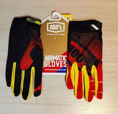100% iTrack Motocross / cycling Gloves  red yellow black
