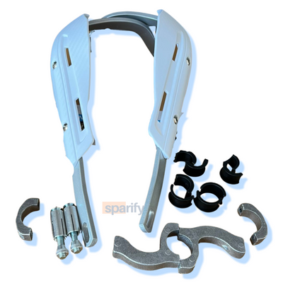 Handguard with aluminium brace compatible for all motorcycles - White