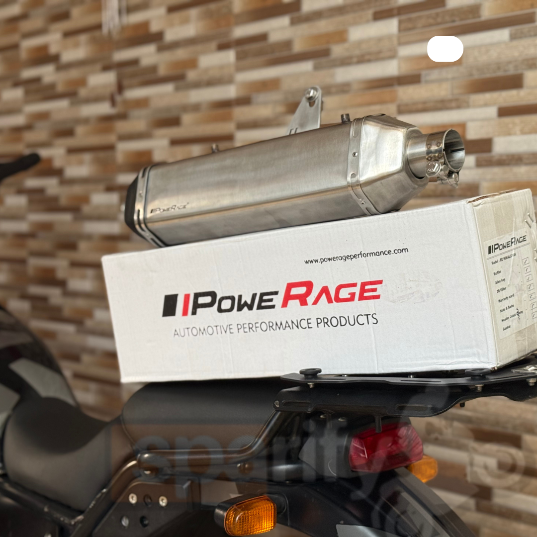 RE Himalayan 411 Brushed Steel Finish ( Matte ) PoweRage Performance Slip on Exhaust