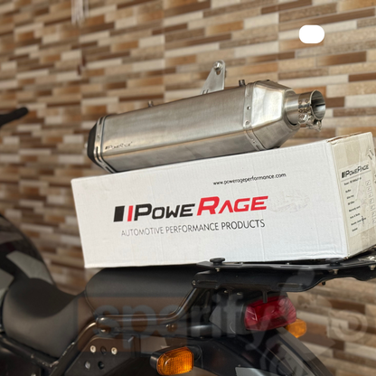 RE Himalayan 411 Brushed Steel Finish ( Matte ) PoweRage Performance Slip on Exhaust