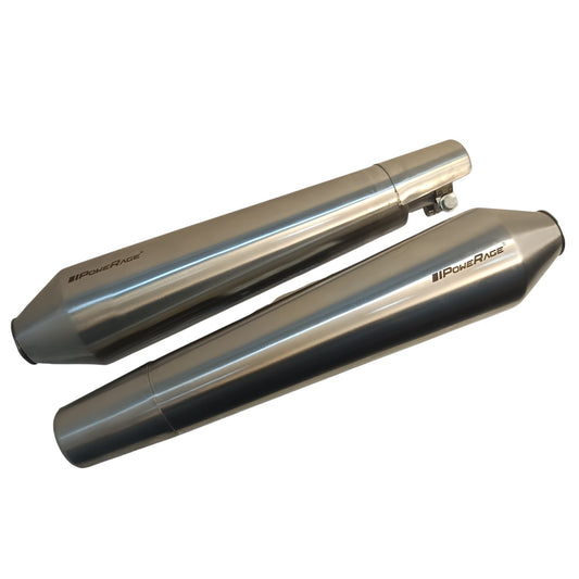 Royal Enfield Continental GT 650 / Interceptor 650 Twins | Brushed (MATTE) Finish - Short Type PoweRage Performance Slip-On Exhaust