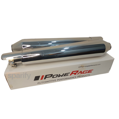 Royal Enfield Continental GT 650 / Interceptor 650 Twins Polish Finish - Long Type PoweRage Performance Slip-On Exhaust