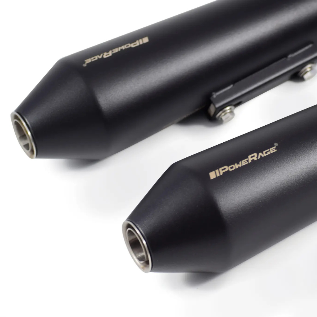 Royal Enfield Continental GT 650 / Interceptor 650 Twins Black Finish - Short Type PoweRage Performance Slip-On Exhaust