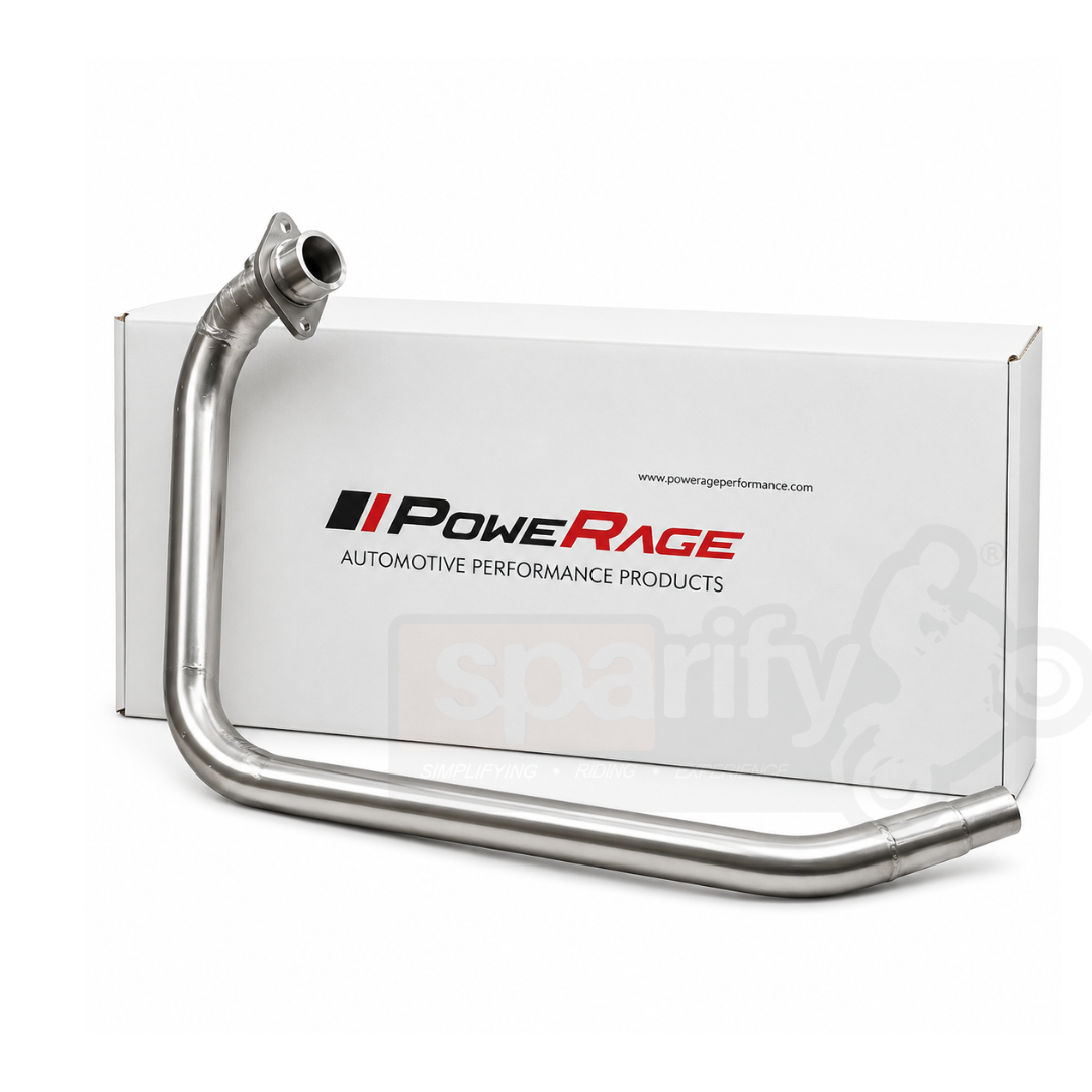 Himalayan 411  Powerage Performance Headers Pipe Brushed Steel Finish - Powerage