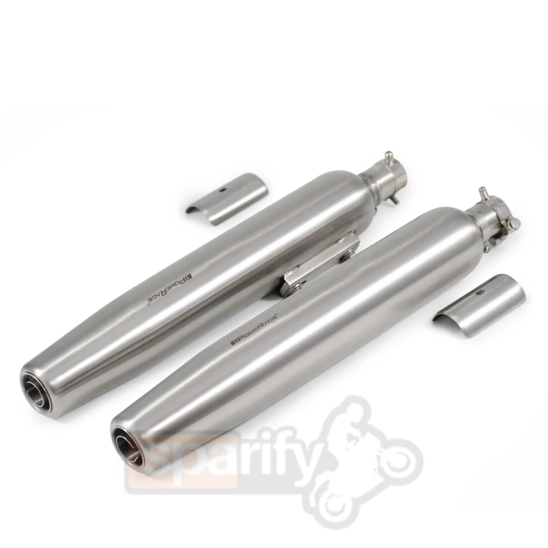 RE Super Meteor 650 – Brushed (MATTE) Finish PoweRage Performance Slip on Exhaust